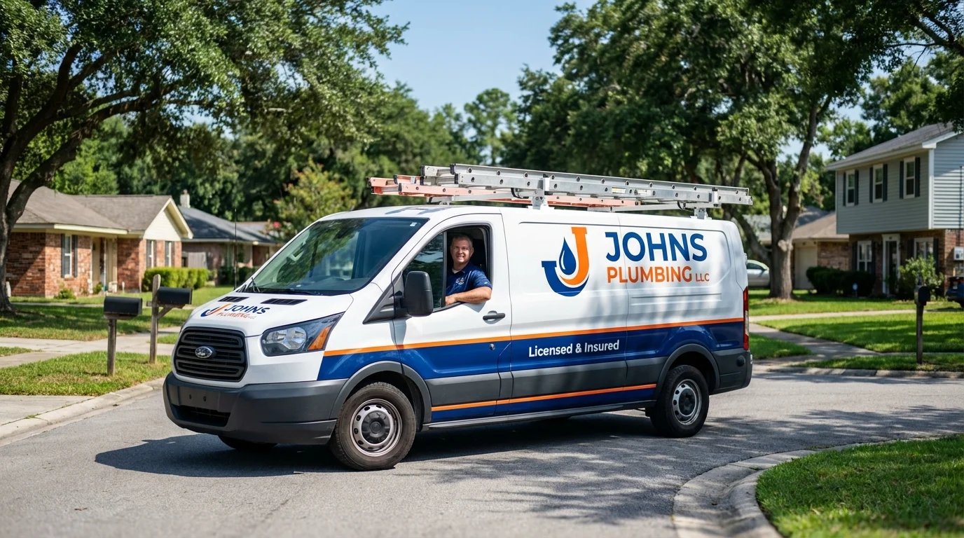 Johns Plumbing LLC service van in Selinsgrove, PA