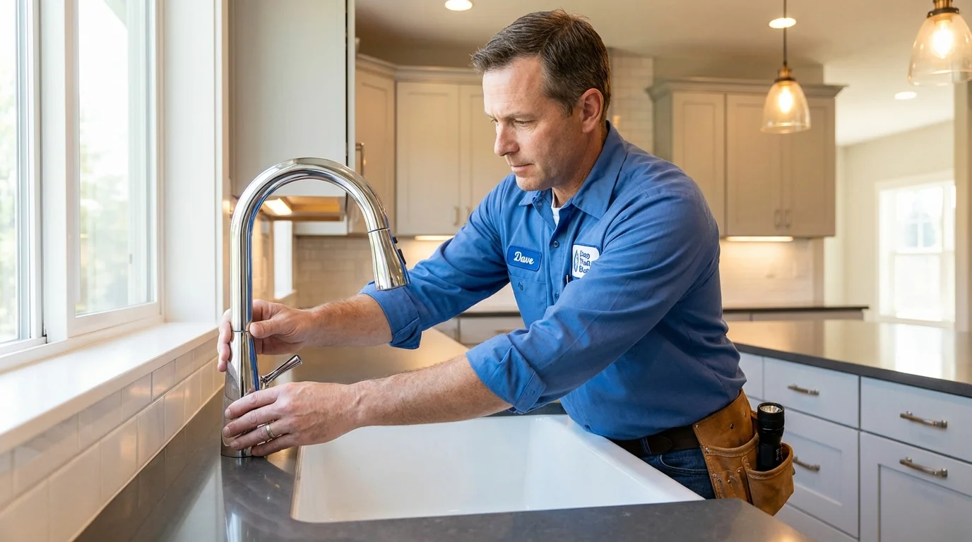 Kitchen faucet installation by Johns Plumbing LLC in Selinsgrove